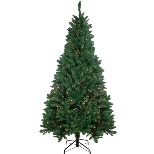 7.5ft Pre-Lit Ravenna Pine Artificial Christmas Tree - Warm White LED Lights
