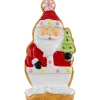Gingerbread Santa with Tree Christmas Figurine - 7"
