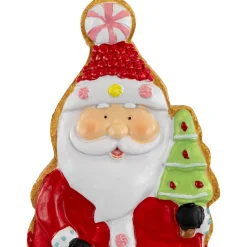 Gingerbread Santa with Tree Christmas Figurine - 7