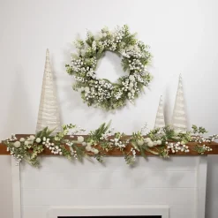 Glittered Berries and Eucalyptus Artificial Christmas Garland - 5' - Unlit
