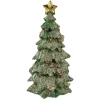 Glittered Christmas Tree with Presents, Berries and Bows Decoration - 6.75"