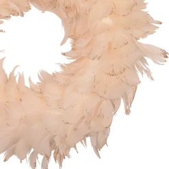 Glittered Feathers Christmas Wreath - 14.5