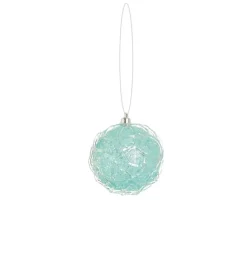 Glittered Ice Blue Shatterproof Snowy Winter Christmas Ball Ornament 3.25" (80mm)