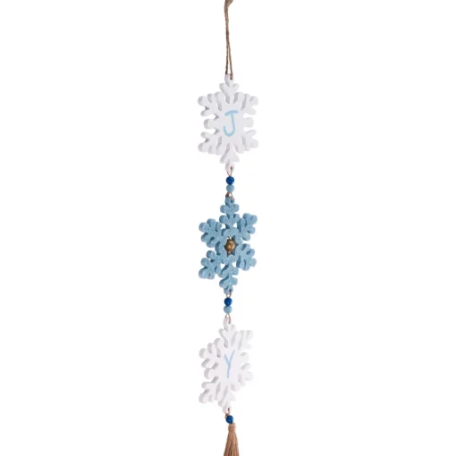 Glittered Joy Snowflakes Christmas Wall Sign - 26"