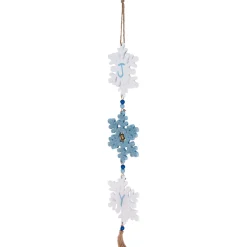 Glittered Joy Snowflakes Christmas Wall Sign - 26
