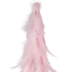 Glittered Layered Feather Cone Tree Christmas Decoration - 19.5