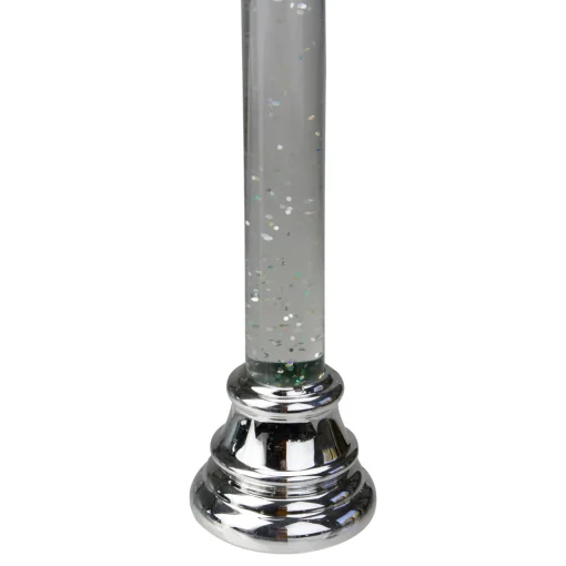 Glittered LED Flameless Christmas Candle - 9.25"