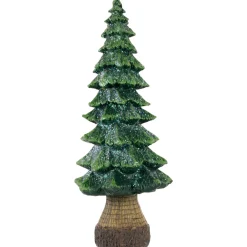 Glittered Pine Tree Christmas Decoration - 12"