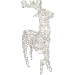 Glittered Rattan Reindeer Outdoor Christmas Decoration - 30