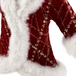 Glittered Winter Coat with Plush Trim Christmas Ornament - 6.5