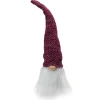 Gnome Head Christmas Decoration - 15" - Purple Plum and White
