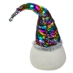 Gnome with Rainbow Flip Sequin Hat Christmas Decoration - 24