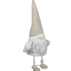 Gnome with Stars and Faux Fur Sweater Christmas Decoration - 17