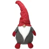 Gnome with Tall Bendable Hat Christmas Decoration - 22" - Grey and Red