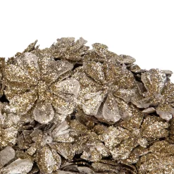 Gold Glitter Pine Cone Artificial Christmas Wreath, 12-Inch