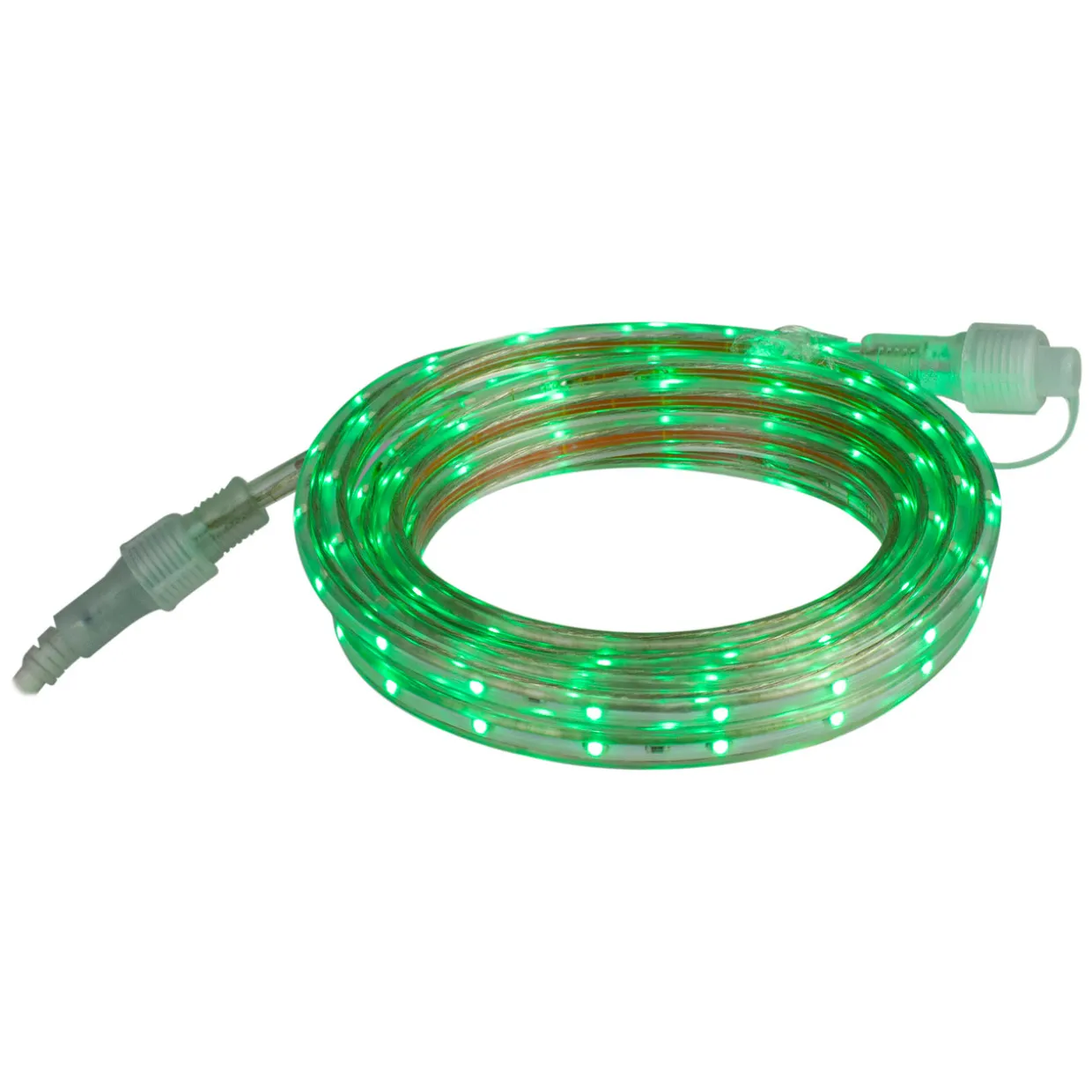 Green LED Outdoor Christmas Linear Tape Lighting - 30 ft Clear Tube