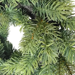 Green Pine Artificial Christmas Wreath, 11.75-Inch, Unlit