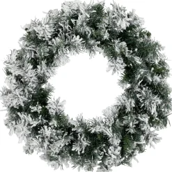 Heavily Flocked Pine Artificial Christmas Wreath - 24" - Unlit
