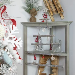 Heavily Flocked Pine in Burlap Base Christmas Tree - 17.75" - Unlit