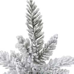 Heavily Flocked Pine in Burlap Base Christmas Tree - 17.75