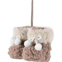 High Pile Fleece Winter Booties Christmas Ornament - 4