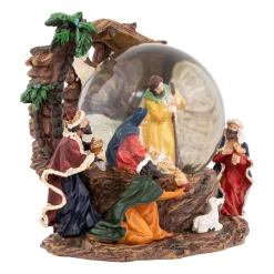Holy Family Christmas Nativity Musical Water Globe - 6.75
