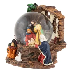 Holy Family Christmas Nativity Musical Water Globe - 6.75