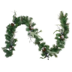 Iced Pine and Blueberries Artificial Christmas Garland - 6' x 12" - Unlit