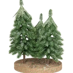 Icy Downswept Pine Trio of Trees Christmas Decoration - 8