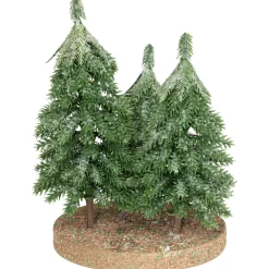 Icy Downswept Pine Trio of Trees Christmas Decoration - 8