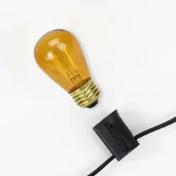 Incandescent S14 Christmas Replacement Bulbs - Amber - Pack of 25