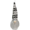 6.25-Inch Gray and White Gnome Head with Hat Hanging Christmas Ornament