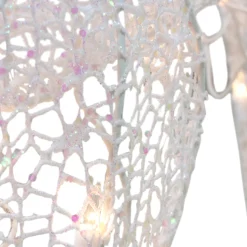 48-Inch Lighted White Mesh Buck Outdoor Christmas Decoration - Clear Lights