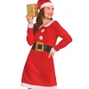 41-Inch Red and White Women's Mrs. Claus Costume Set - Medium