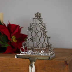 It's Beginning to Look a Lot Like Christmas Metal Tree Stocking Holder - 6.5"