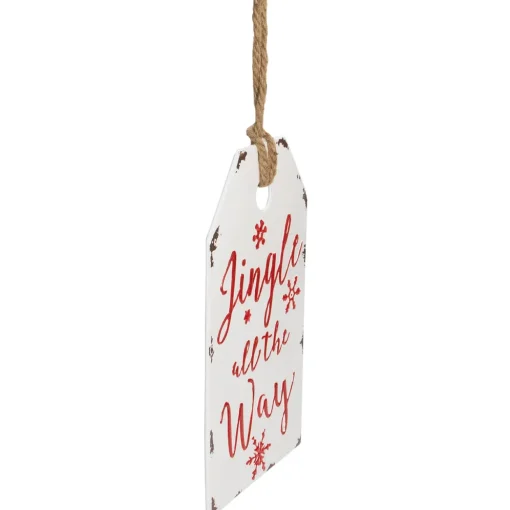 Jingle All The Way Metal Christmas Wall Sign - 12"