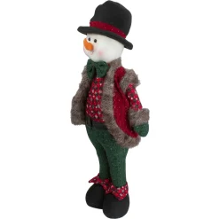 Jolly Plush Boy Snowman Christmas Figure - 25