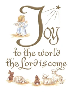 Joy To The World Religious Christmas Wall Decor Art Print