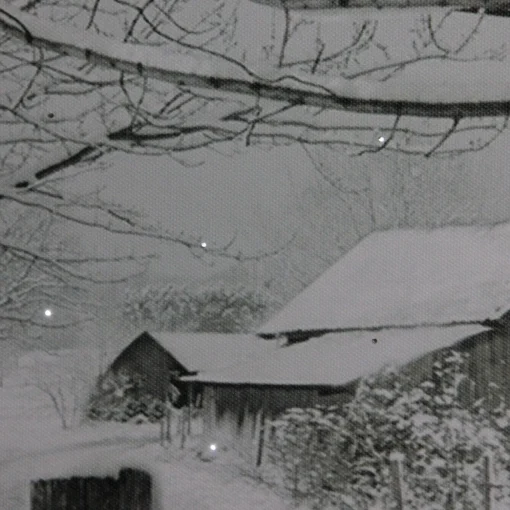 Large Fiber Optic Lighted Snowy Winter Cabin Canvas Wall Art 23.5" x 15.5"