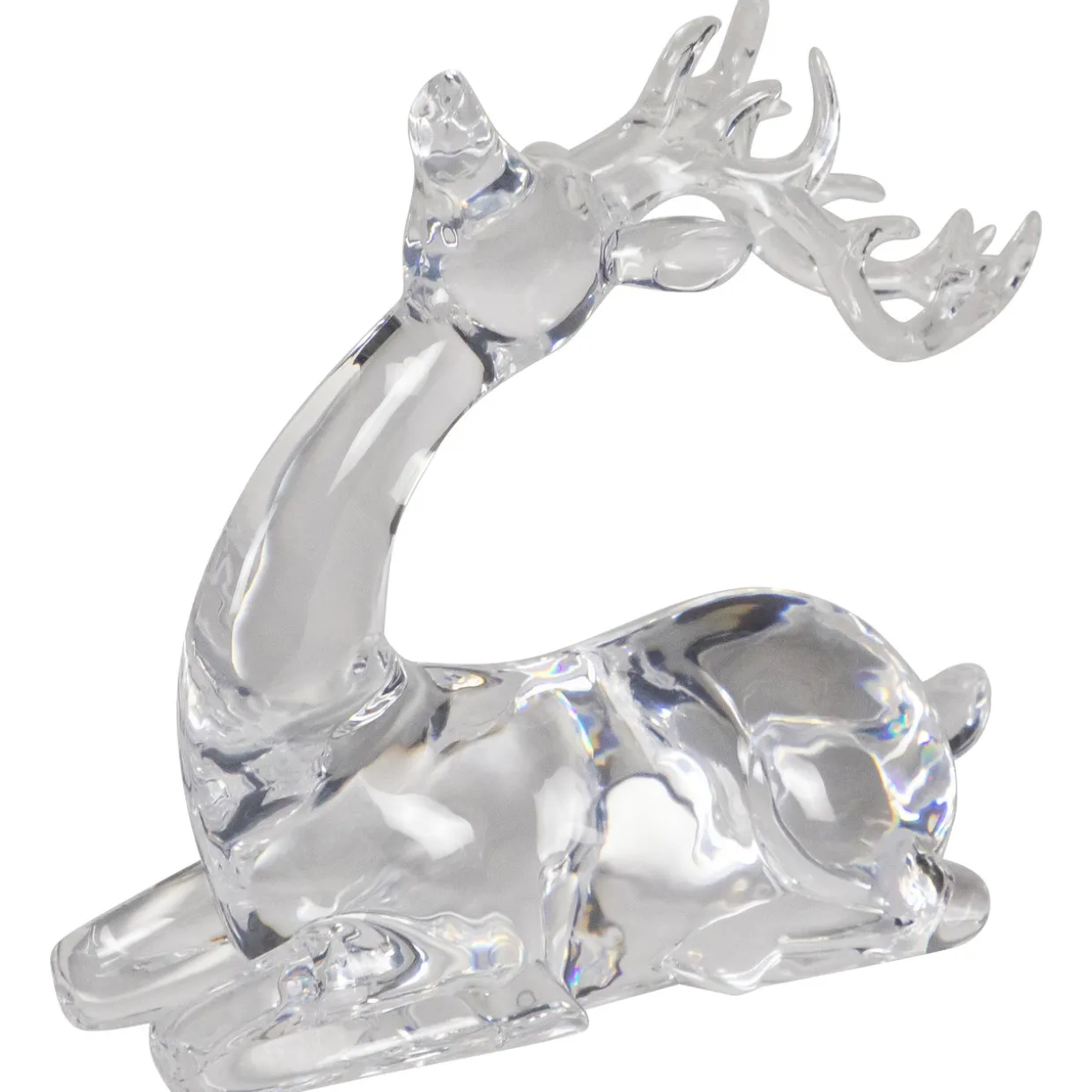 Laying Acrylic Deer Christmas Decoration - 6.25"