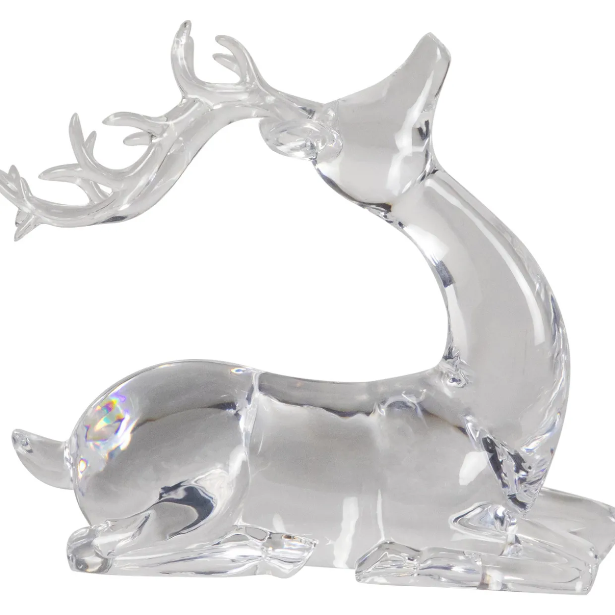 Laying Acrylic Deer Christmas Decoration - 6.25"