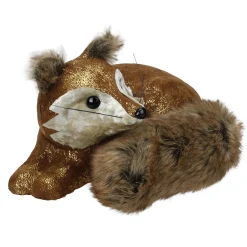 Laying Fox Christmas Figure - 16.5” - Brown