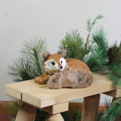 Laying Fox Christmas Figure - 16.5” - Brown