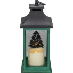 LED Candle With Christmas Tree Lantern - 12
