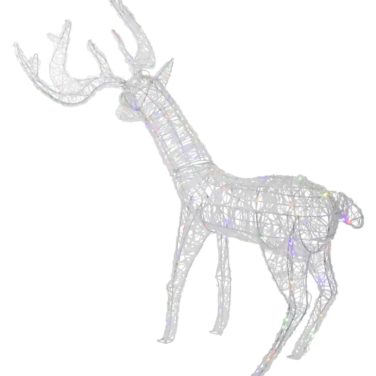 LED Color Changing Commercial Grade Acrylic Reindeer Outdoor Christmas Decoration - 46.5"
