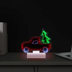 LED 3D Truck Christmas Infinity Mirror - 7.25