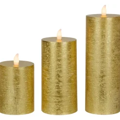 LED Flickering Flameless Pillar Christmas Candles - 8.75