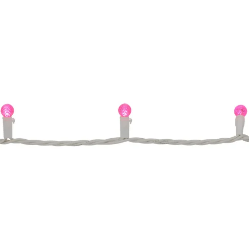 LED G12 Berry Christmas Lights - Pink - 16' White Wire - 50 ct
