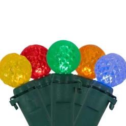 LED G12 Berry Christmas Lights - Multicolor - 16' Green Wire - 50 ct