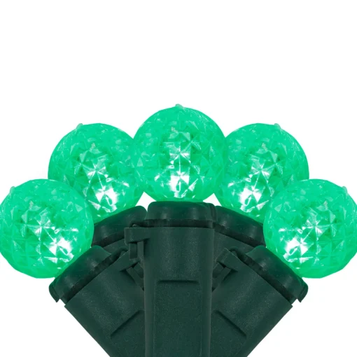 LED G12 Berry Christmas Lights - Green - 16' Green Wire - 50 ct